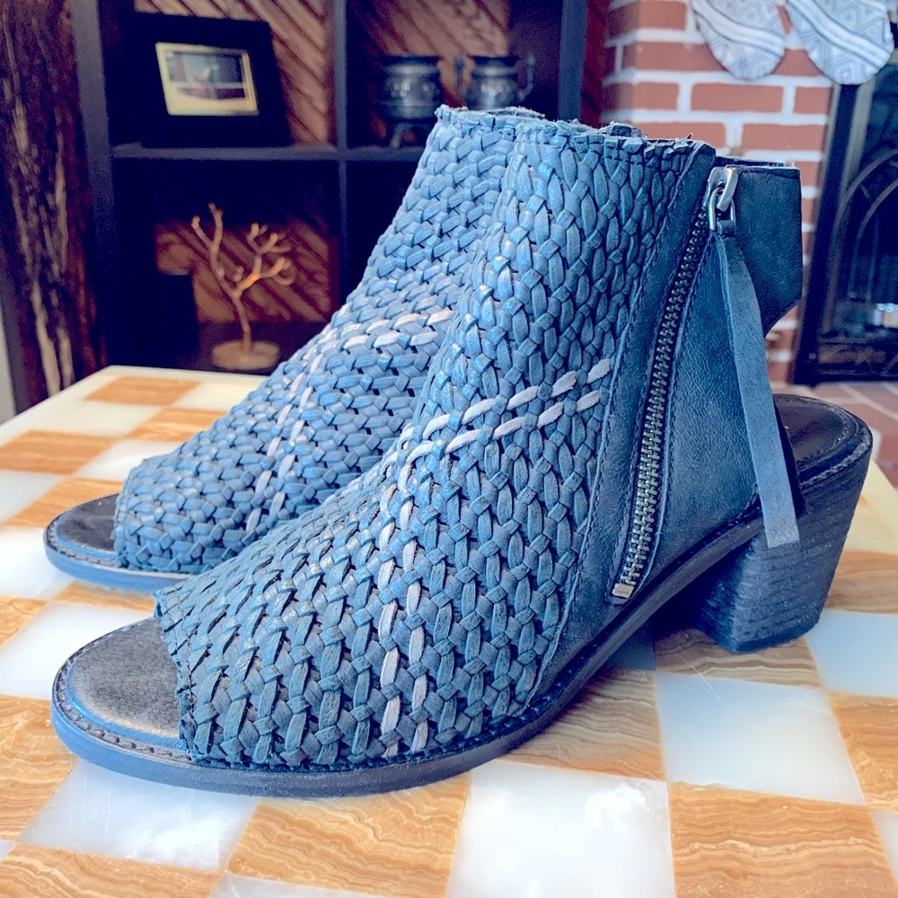 Sam Edelman Cooper Leather Open Toe Heeled Sandal Sz 9